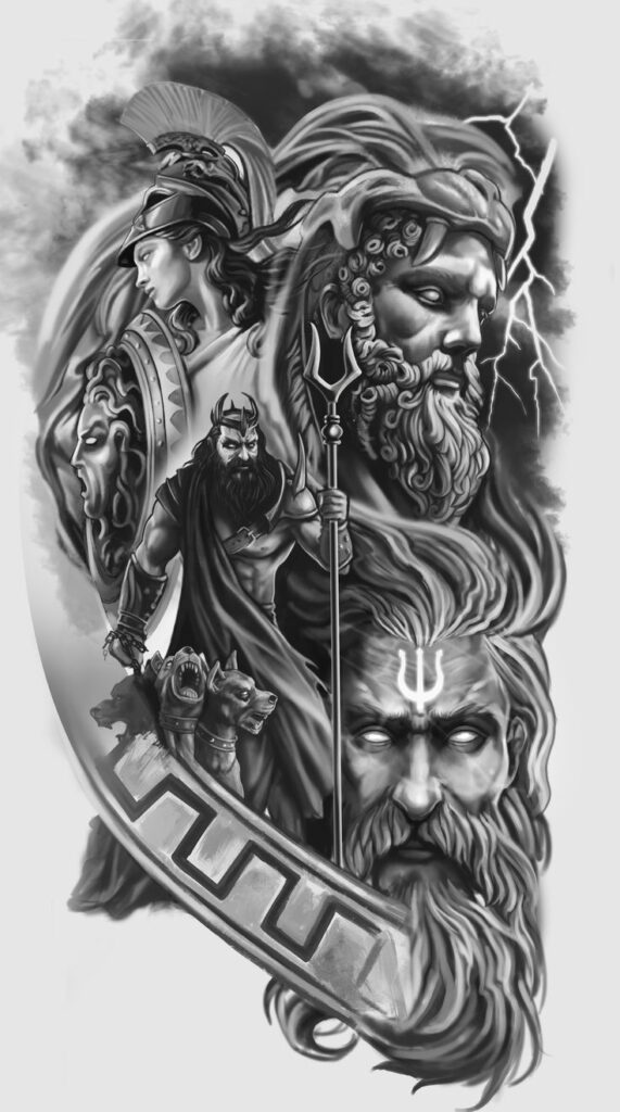 Tatuaje de Poseidón 92
