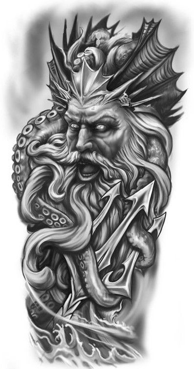 Tatuaje de Poseidón 165