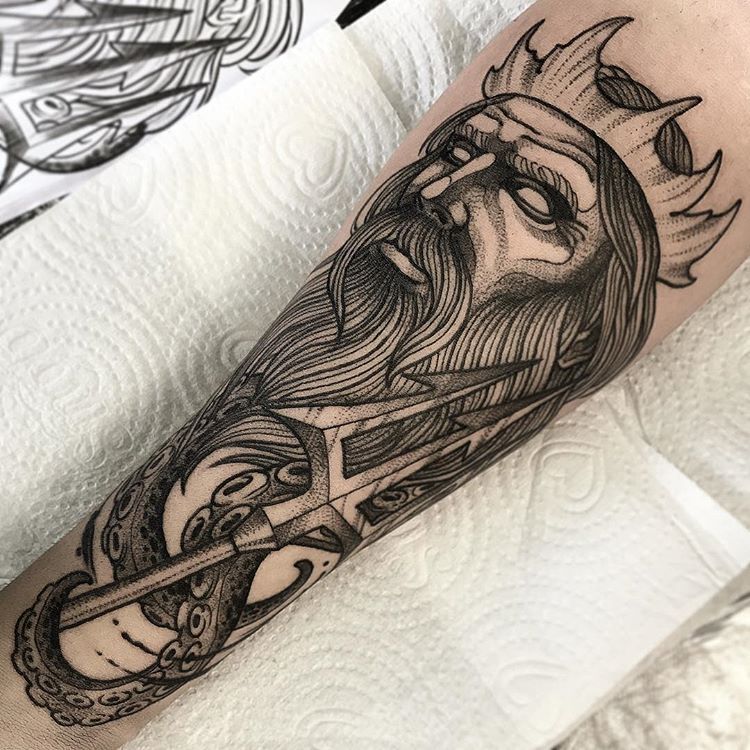 Tatuaje de Poseidón 178
