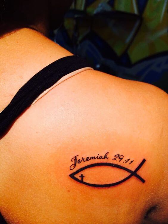tatuaje de pez cristiano