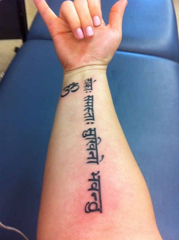 Tatuaje en sánscrito