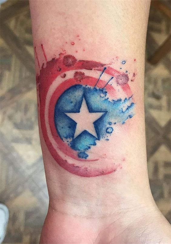 Tatuaje Capitán América 34