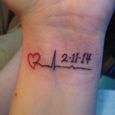 Tatuaje de latido del corazón 65