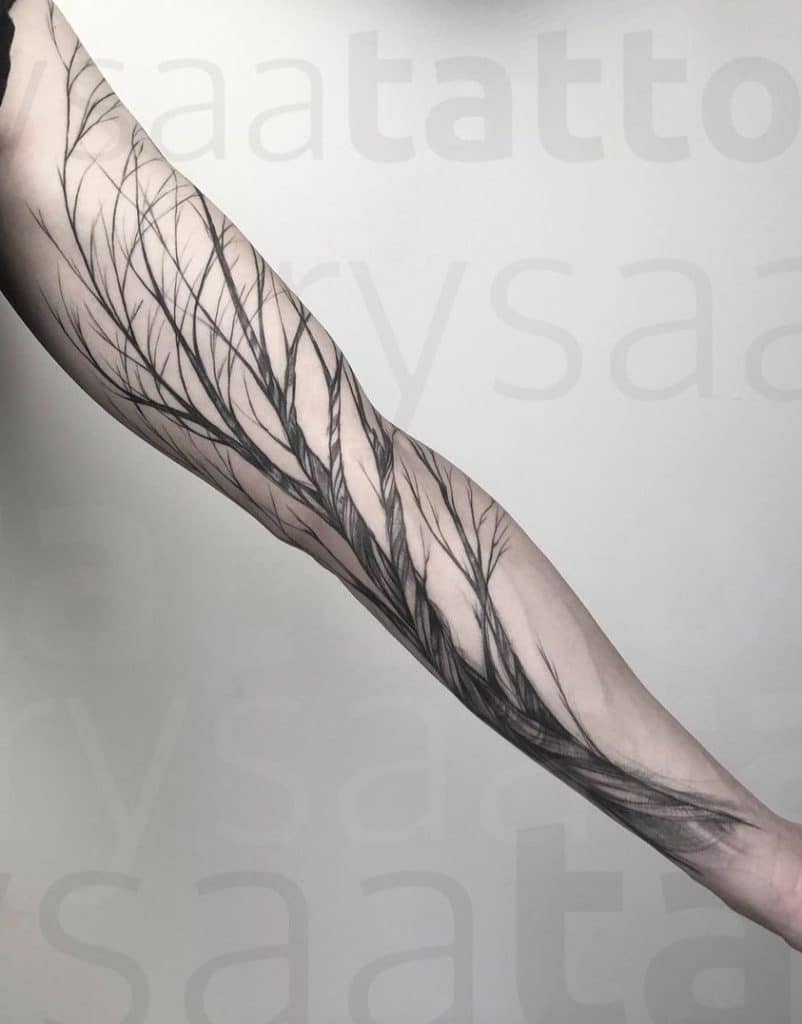 Tatuaje de árbol sin hojas