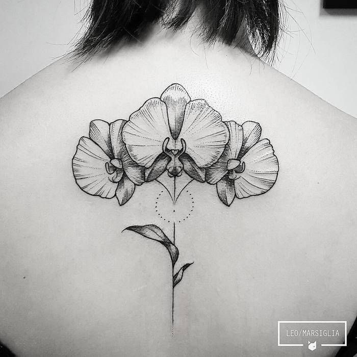 tatuaje de orquidea 110