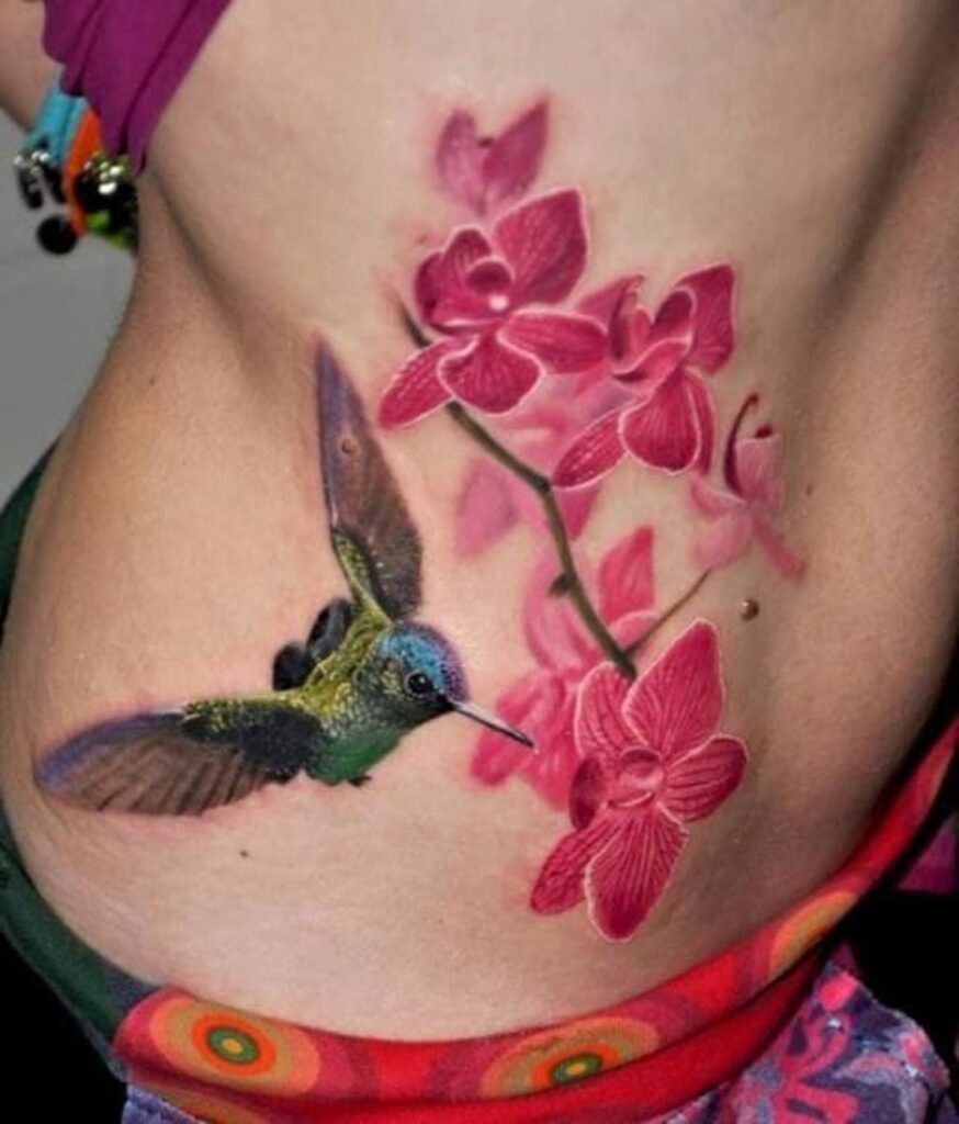 tatuaje de orquidea 114