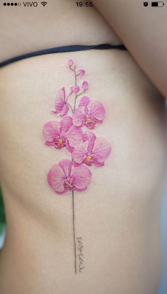 tatuaje de orquidea 119