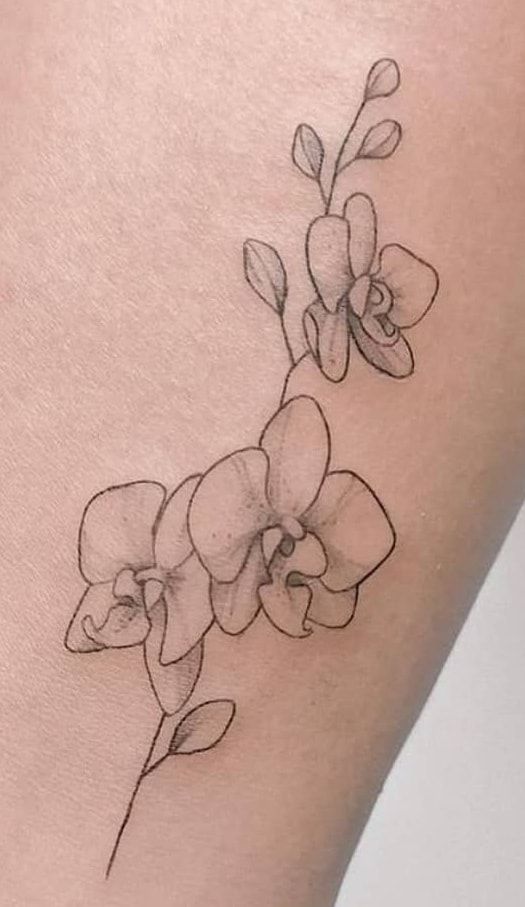 tatuaje de orquidea 139