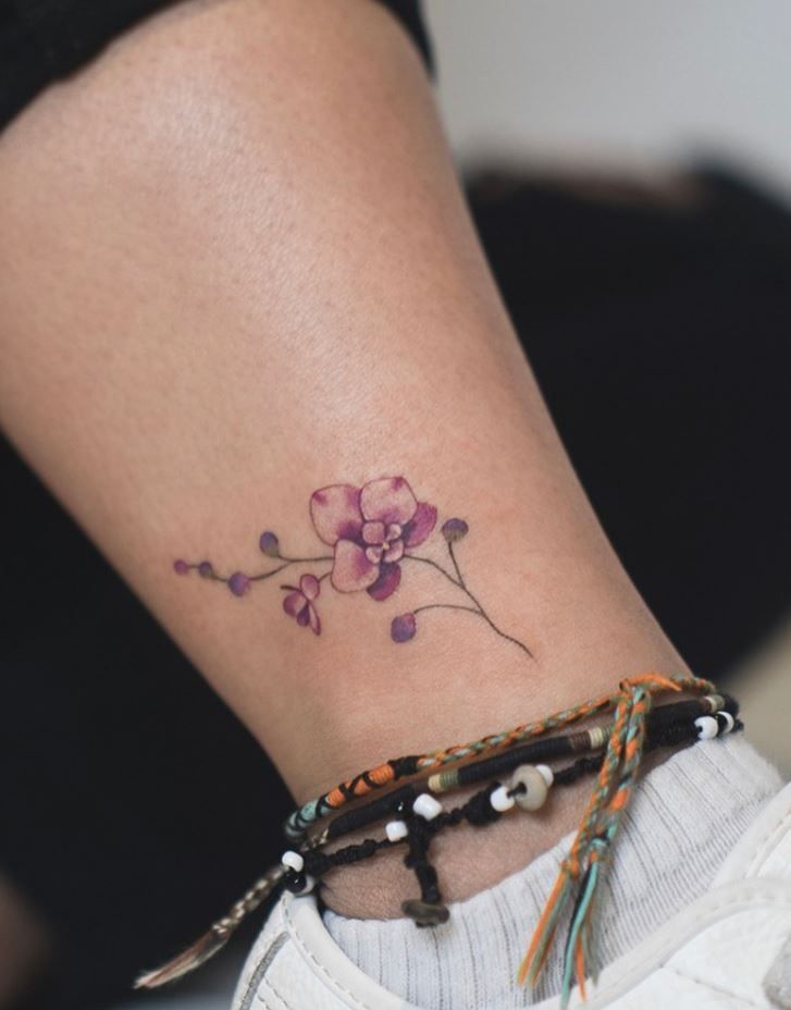 tatuaje de orquidea 158