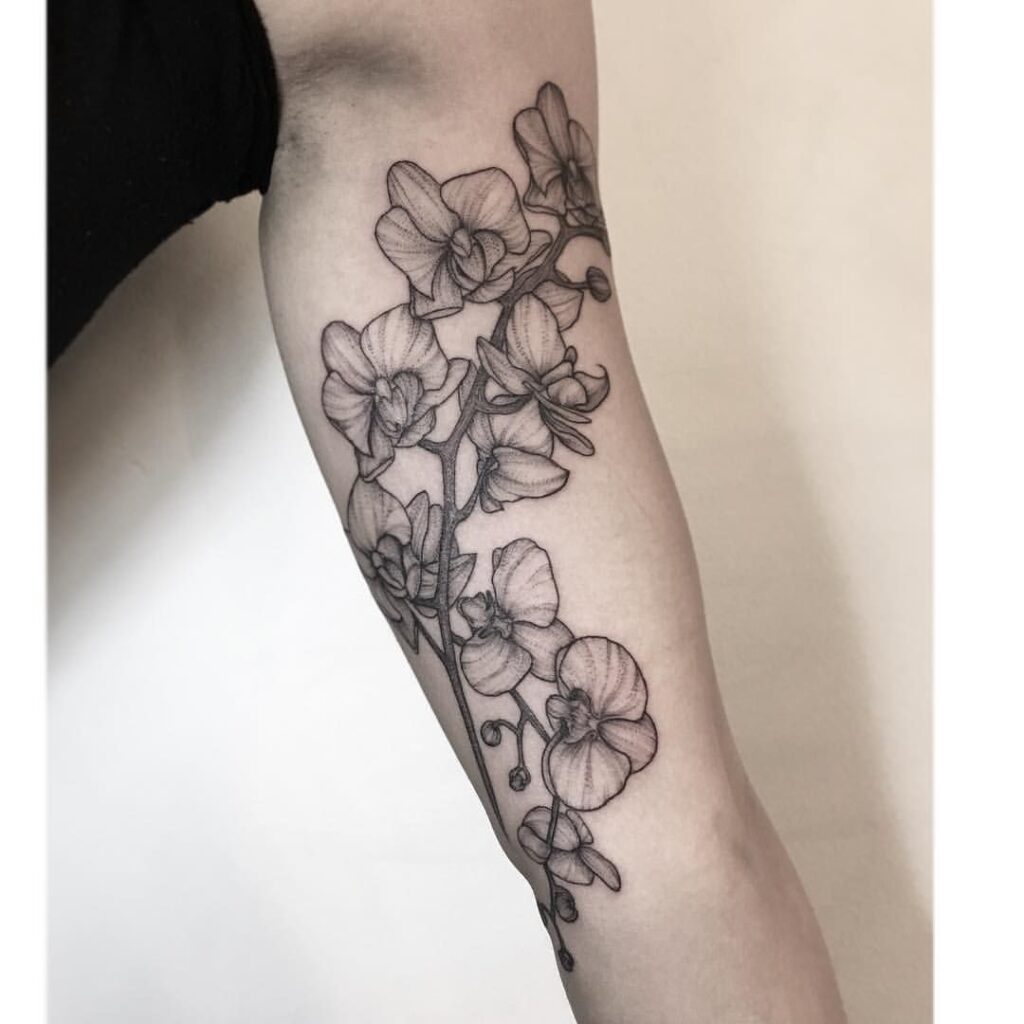tatuaje de orquidea 172