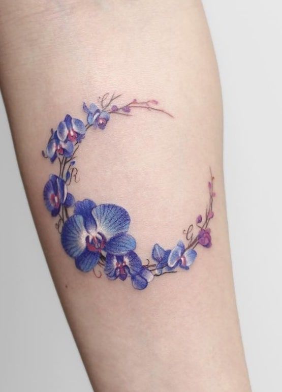 tatuaje de orquidea 174