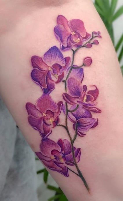 tatuaje de orquidea 179