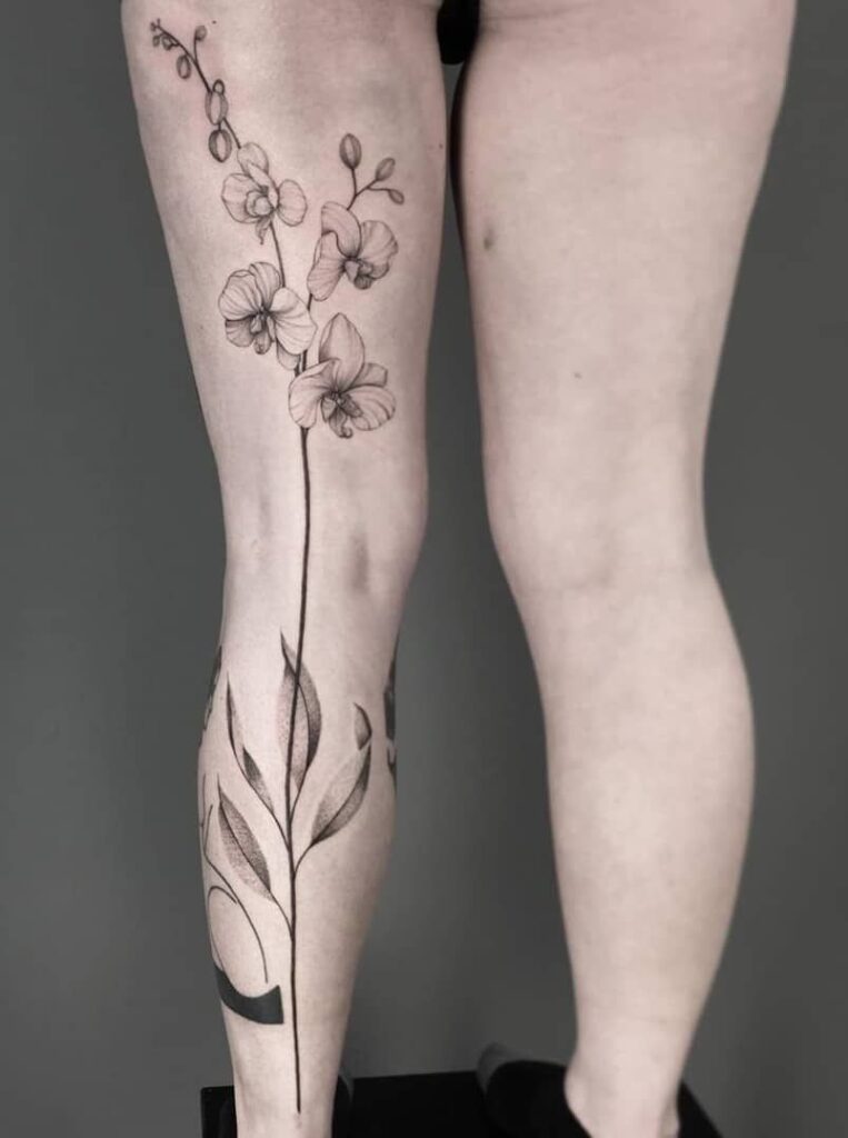 tatuaje de orquidea 197