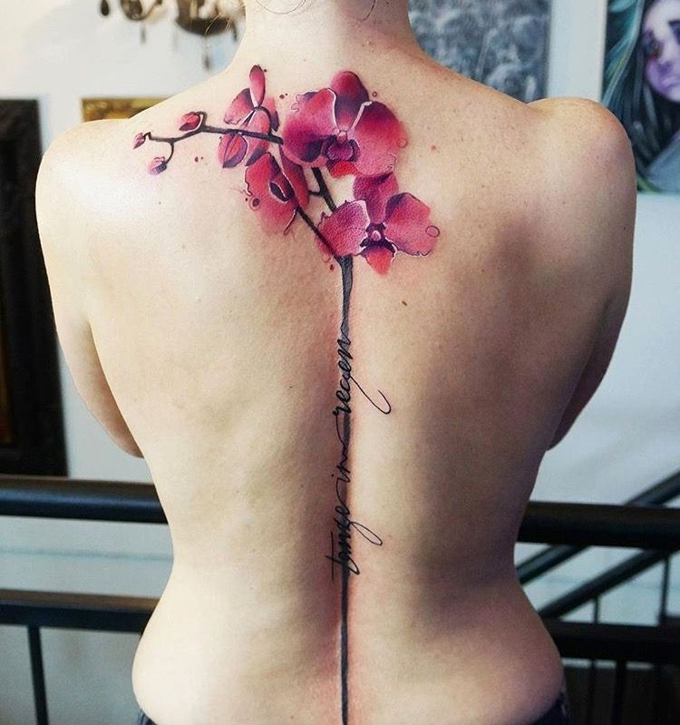tatuaje de orquidea 205
