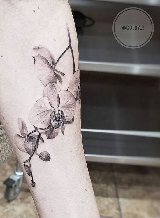tatuaje de orquidea 37