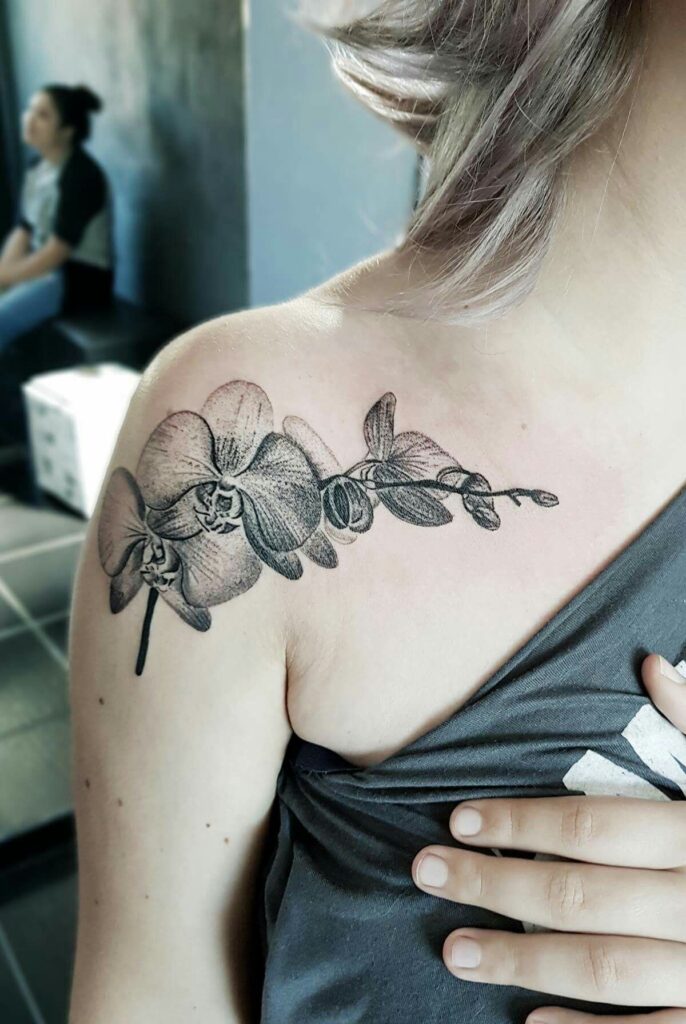tatuaje de orquidea 78