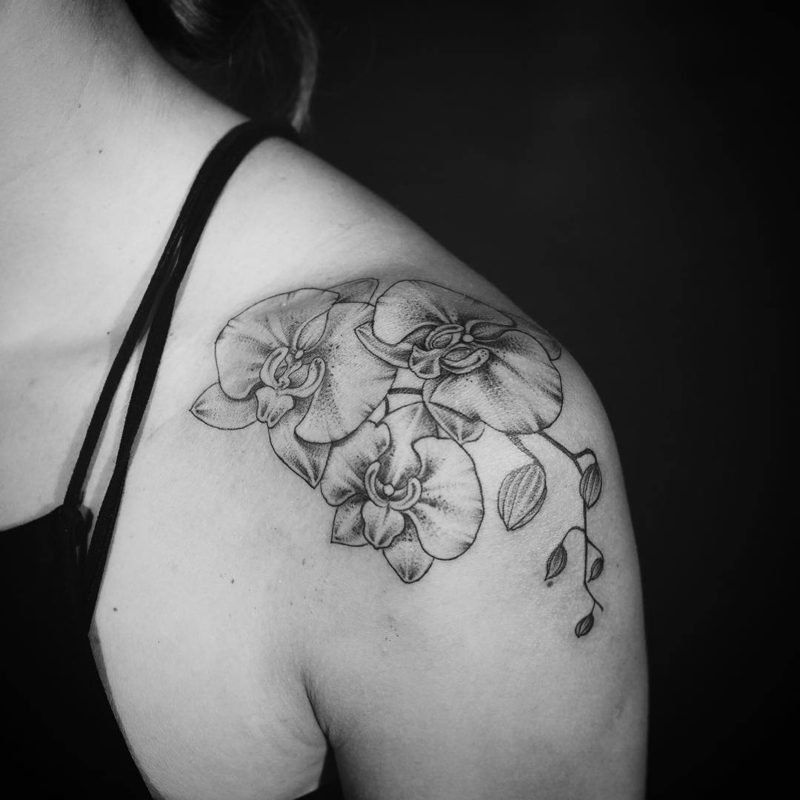 tatuaje de orquidea 89
