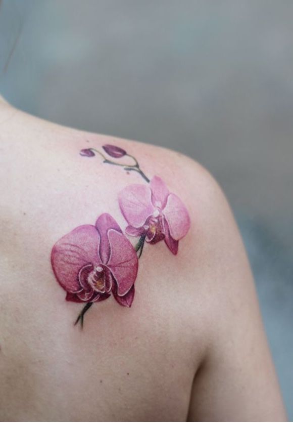 tatuaje de orquidea 91
