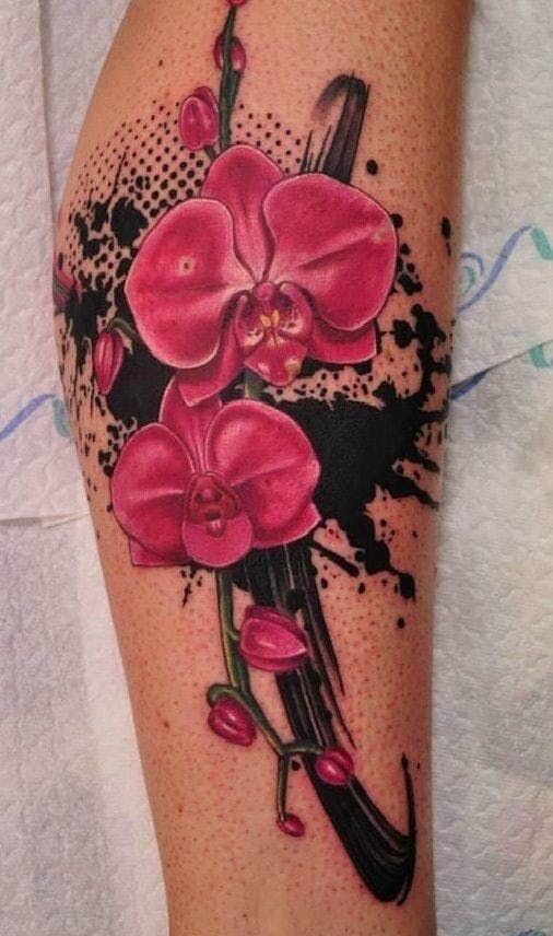 tatuaje de orquidea 99