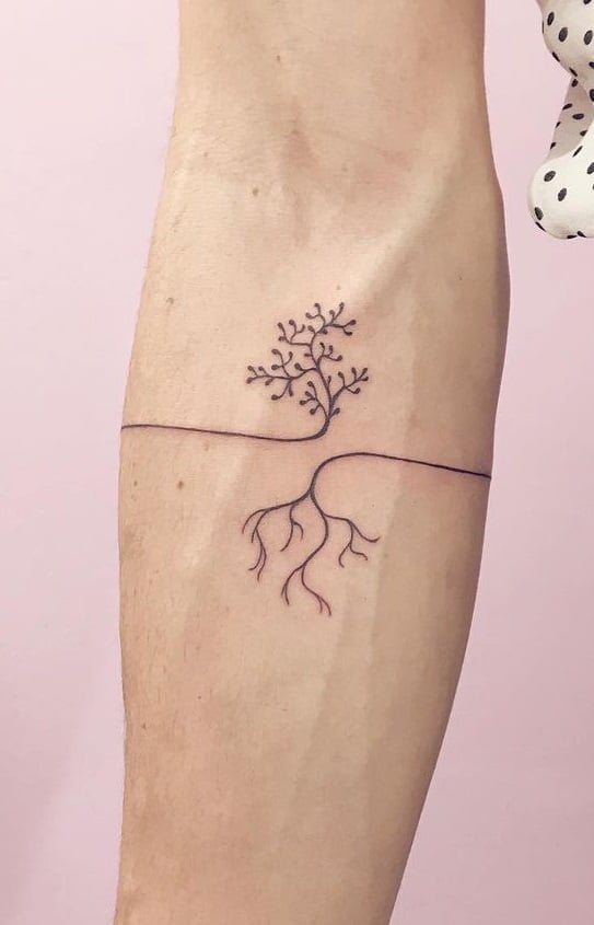 Tatuaje simple del árbol de la vida