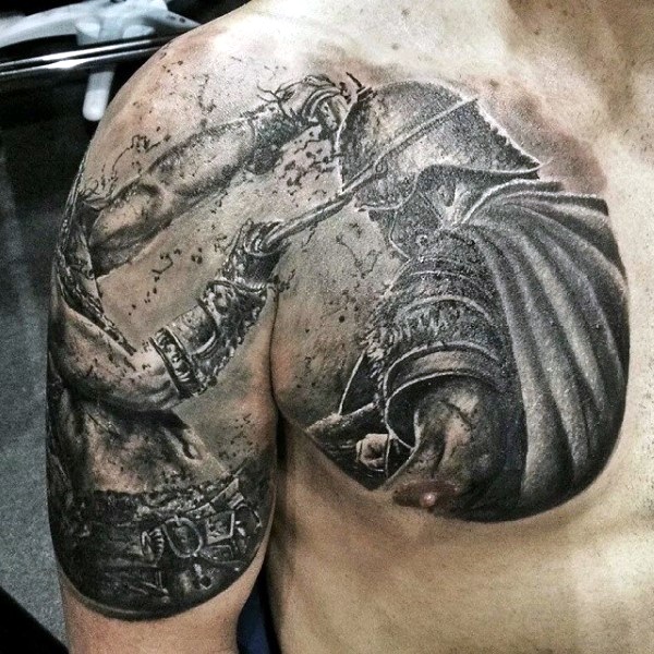 Tatuaje de gladiador valiente