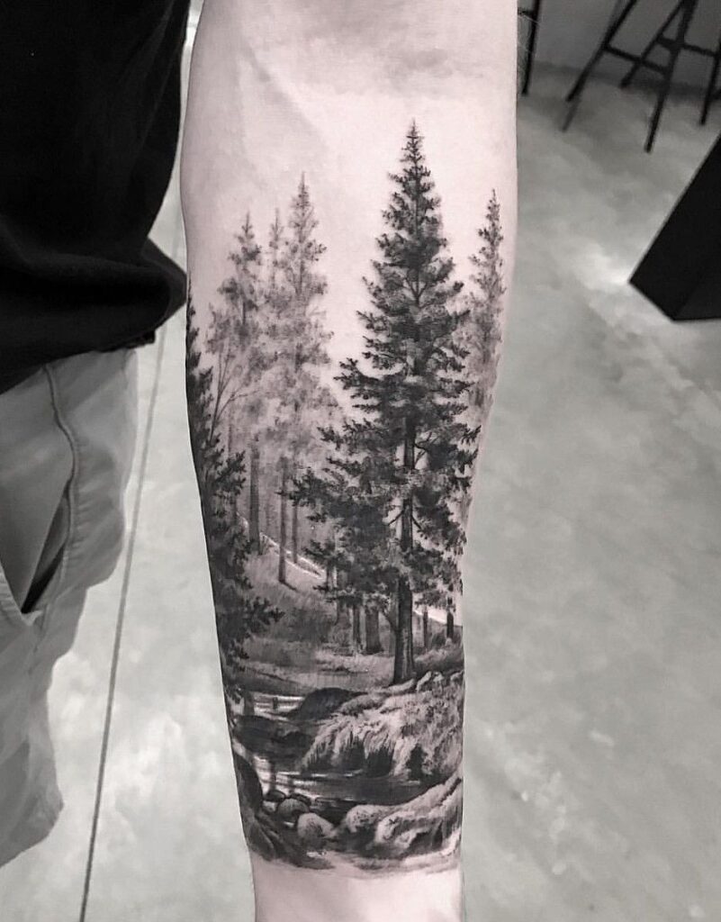 tatuajes de bosque 33