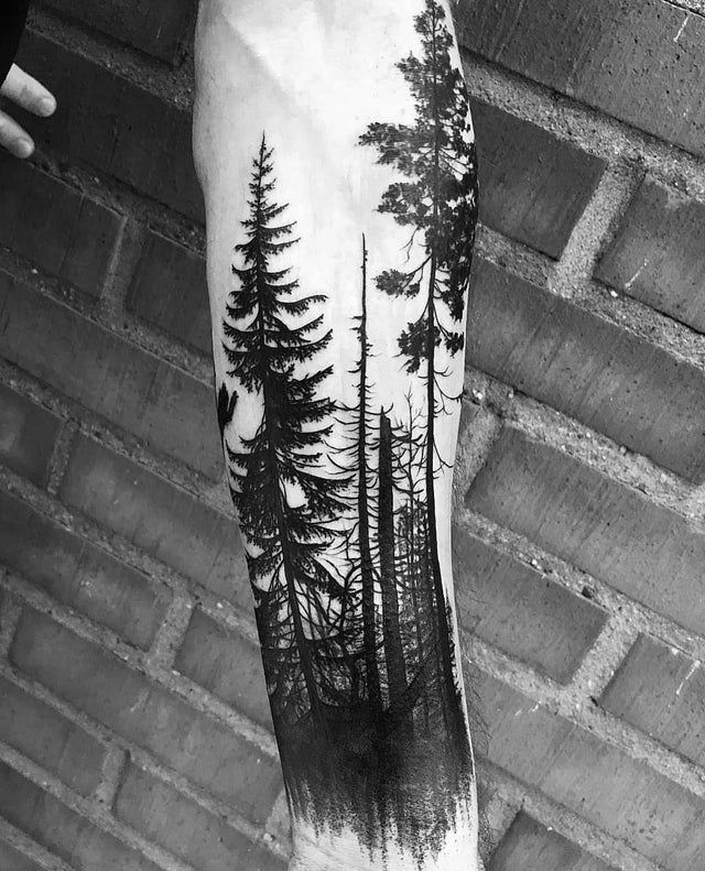 tatuajes de bosque 36