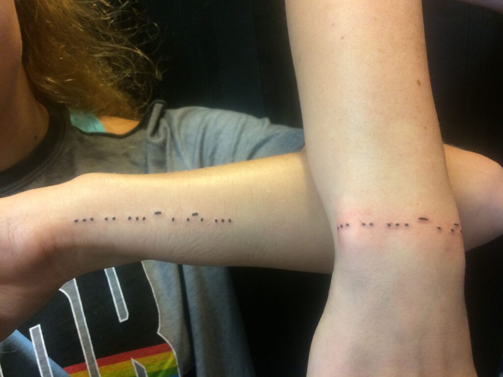 Código Morse tatuajes 131