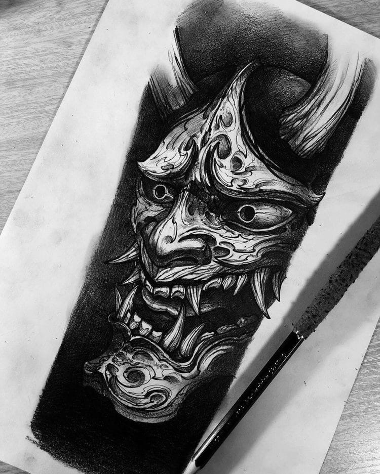 Tatuajes de Máscaras Oni 16