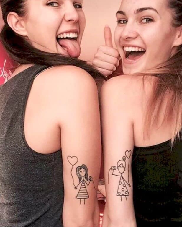 Tatuajes de tía y sobrina 141