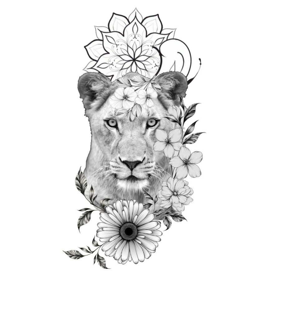 tatuaje de leona 158