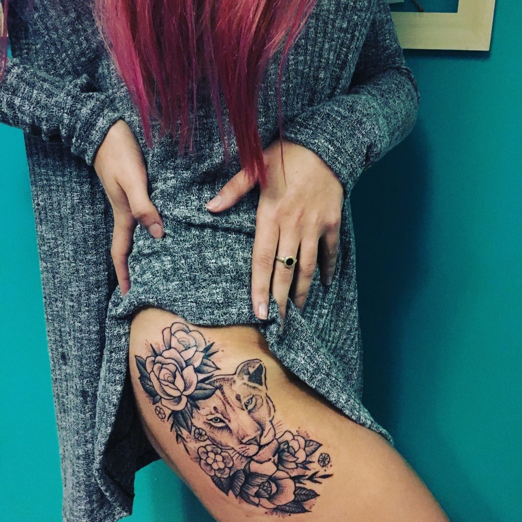 tatuaje de leona 164