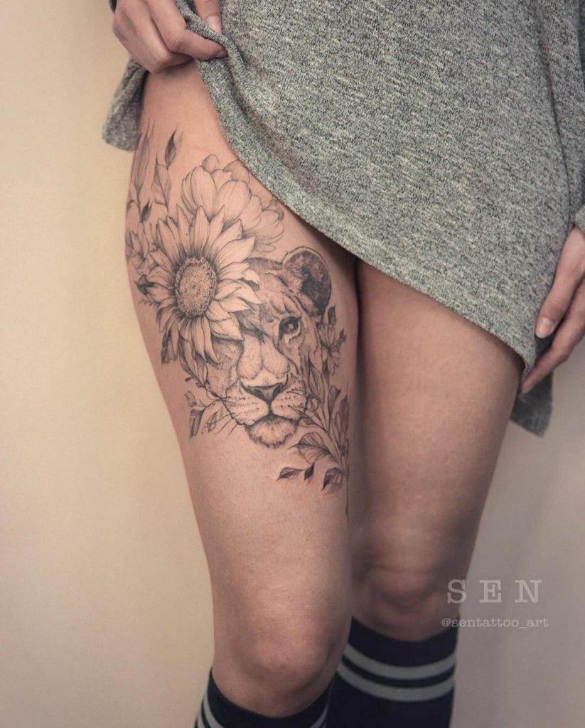tatuaje de leona 173