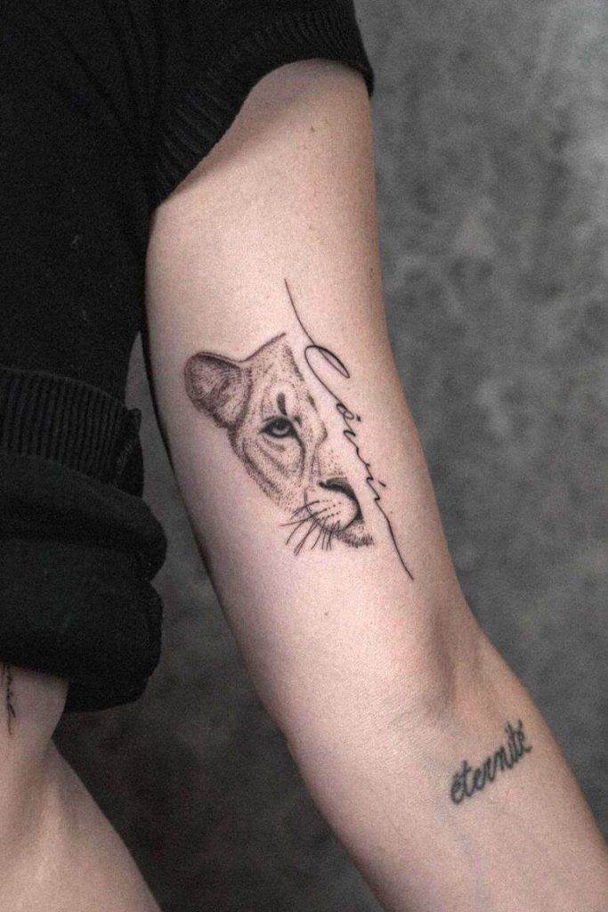 tatuaje de leona 199