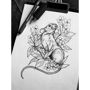 tatuaje de ratón 17