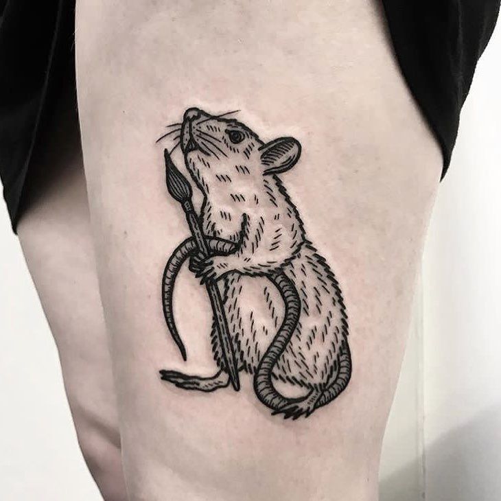 Tatuaje de ratón 43