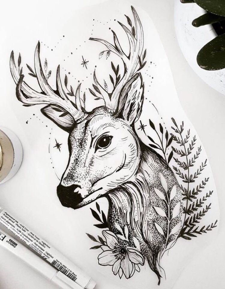 Tatuaje de ciervo 49