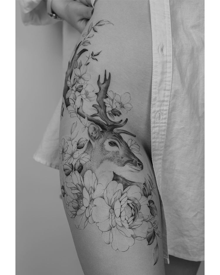 Tatuaje de ciervo 58