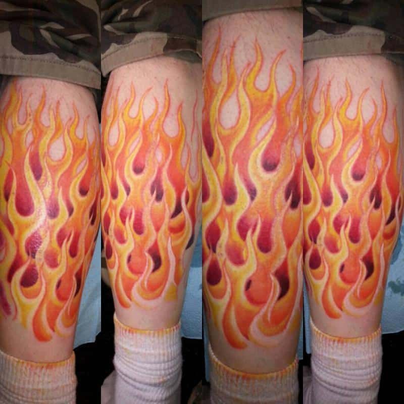 Tatuaje de llama 100
