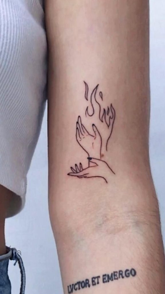 Tatuaje de llama 164