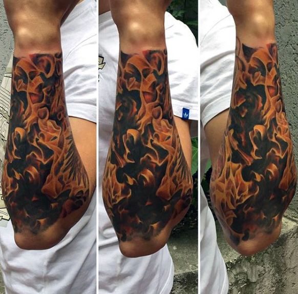 Tatuaje de llama 180
