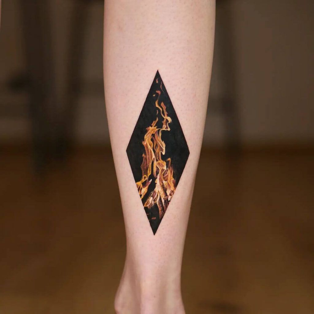 Tatuaje de llama 92