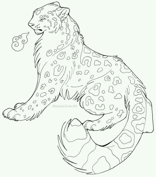 Tatuaje de leopardo de las nieves 110