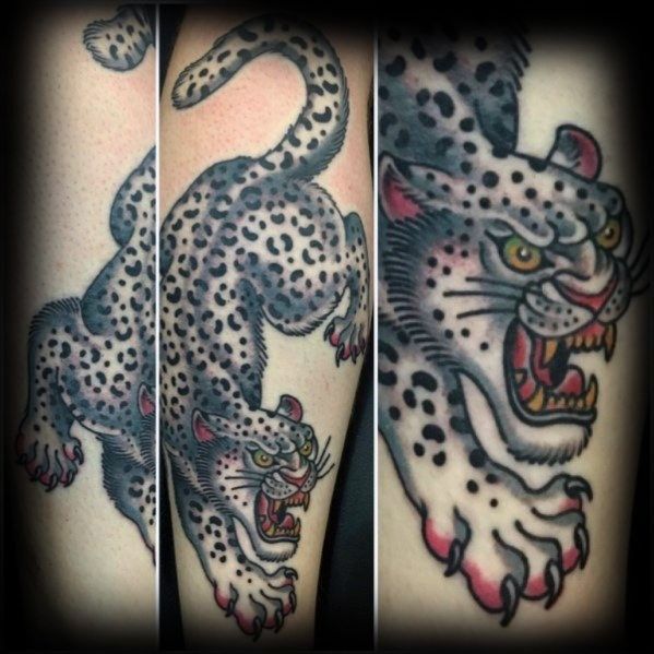 Tatuaje de leopardo de las nieves 121