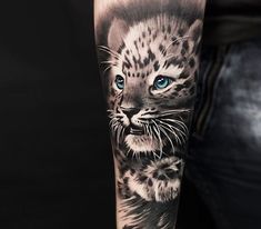 Tatuaje de leopardo de las nieves 130