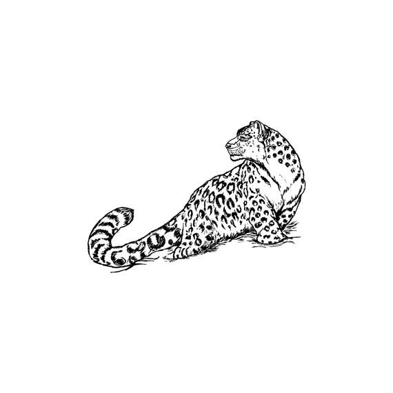 Tatuaje de leopardo de las nieves 170
