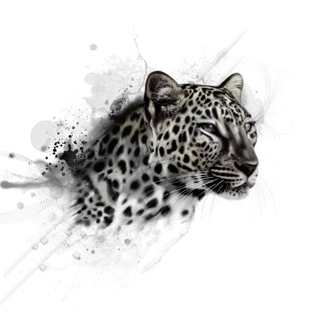 Tatuaje de leopardo de las nieves 176