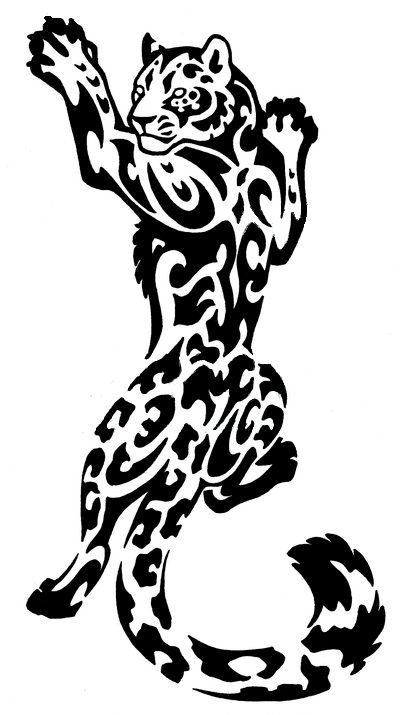 Tatuaje de leopardo de las nieves 2