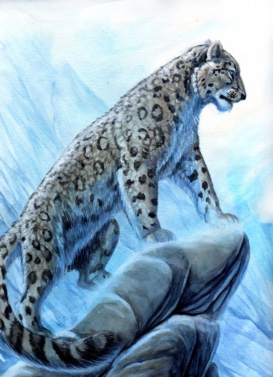 Tatuaje de leopardo de las nieves 20