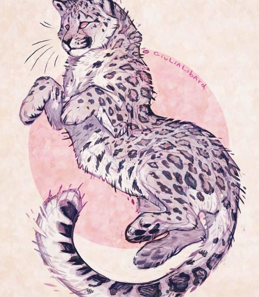 Tatuaje de leopardo de las nieves 55
